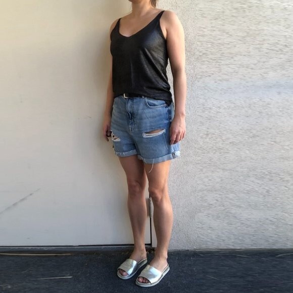 Zara Top With A Bow - Silver - Size XS - Picture 4 of 9